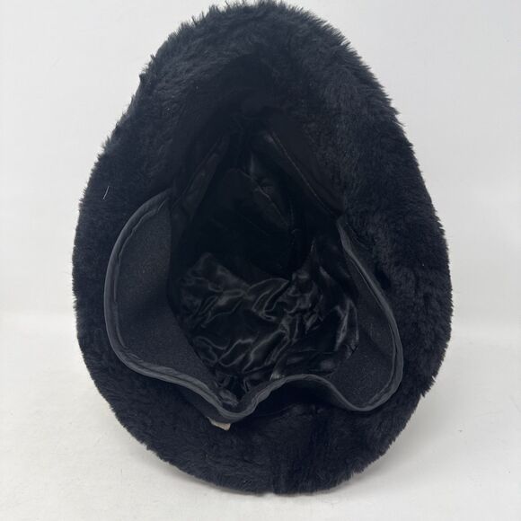 VTG Faux Fur Bavarian Fedora Hat Mens Sz L Tryolean Band w/Medallion Ear Flaps - Picture 8 of 12
